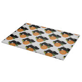 Halloween Decorative Glass Cutting Board/Pumpkins Snijplank (Hoek)