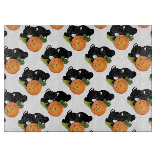 Halloween Decorative Glass Cutting Board/Pumpkins Snijplank (Voorkant)