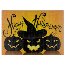 Halloween Decorative Glass Cutting Board/Pumpkins