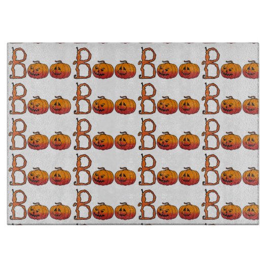 Halloween Decorative Glass Cutting Board/Pumpkins Snijplank (Voorkant)