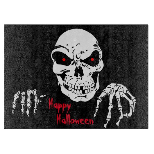 Halloween Decorative Glass Cutting Board/Skull Snijplank (Voorkant)