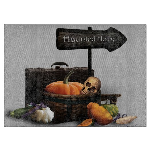 Halloween Decorative Glass Cutting Board Snijplank (Voorkant)