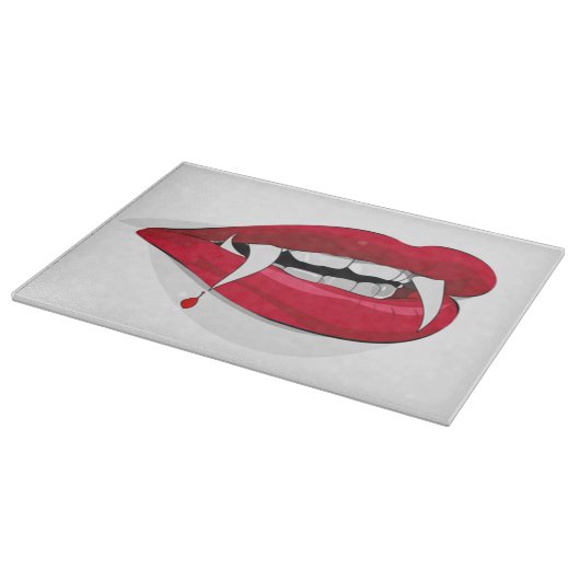 Halloween Decorative Glass Cutting Board/Teeth Snijplank (Hoek)