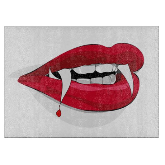 Halloween Decorative Glass Cutting Board/Teeth Snijplank (Voorkant)