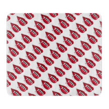 Halloween Decorative Glass Cutting Board/Teeth