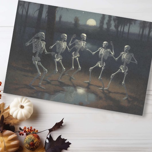 Halloween Decoupage Dansende Skeletten Tissuepapier