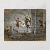  Halloween-decoupage-danskeletten Briefkaart (Voorkant)