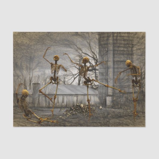  Halloween-decoupage-danskeletten Tissuepapier (Voorkant)