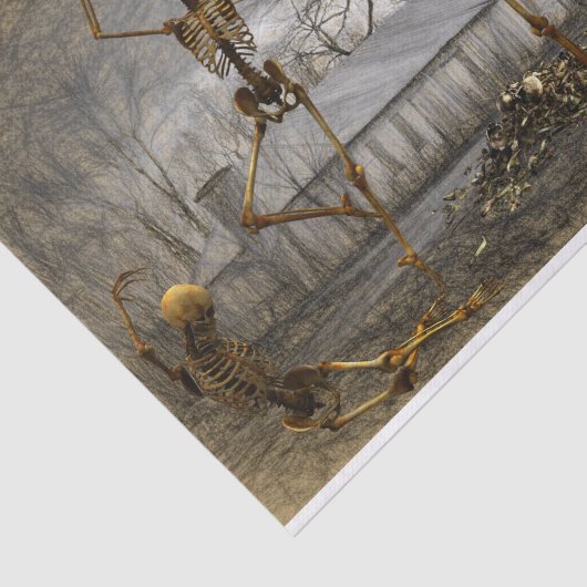 Halloween-decoupage-danskeletten Tissuepapier (Detail)