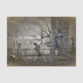 Halloween Decoupage Weerwolf Skelet Tissuepapier (Voorkant)