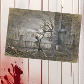 Halloween Decoupage Werewolf Skeleton Tissuepapier