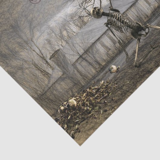 Halloween Decoupage Werewolf Skeleton Tissuepapier (Detail)