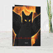 Halloween Demon Cat Kaart (Achterkant)