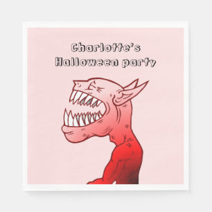 Halloween Demon op papier Servet