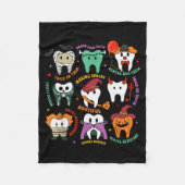 Halloween Dental Boo Crew Dentist Costume Teeth Wo Fleece Deken (Voorkant)