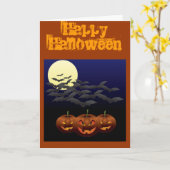 Halloween derde Wenskaart Kaart (Gele Bloem)