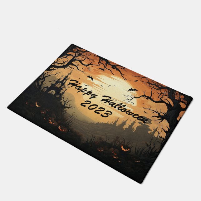 Halloween design deurmat (Schuin)