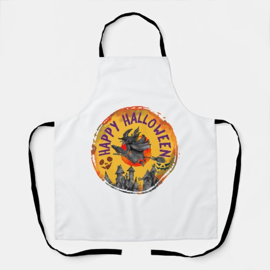 Halloween Design Happy Halloween Witch Schort (Voorkant)