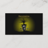 Halloween Design met Skull en Spooky Tree Visitekaartje (Achterkant)