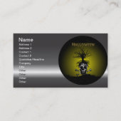 Halloween Design met Skull en Spooky Tree Visitekaartje (Voorkant)