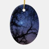 Halloween Design met Spooky Tree en Mon Keramisch Ornament (Voorkant)