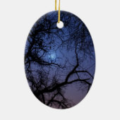Halloween Design met Spooky Tree en Mon Keramisch Ornament (Achterkant)