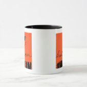 Halloween design op sinaasappel mok (Midden)