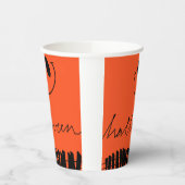 Halloween design op sinaasappel papieren bekers (Links)
