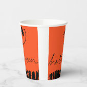 Halloween design op sinaasappel papieren bekers (Links)