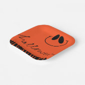 Halloween design op sinaasappel papieren bordje (Gebogen)