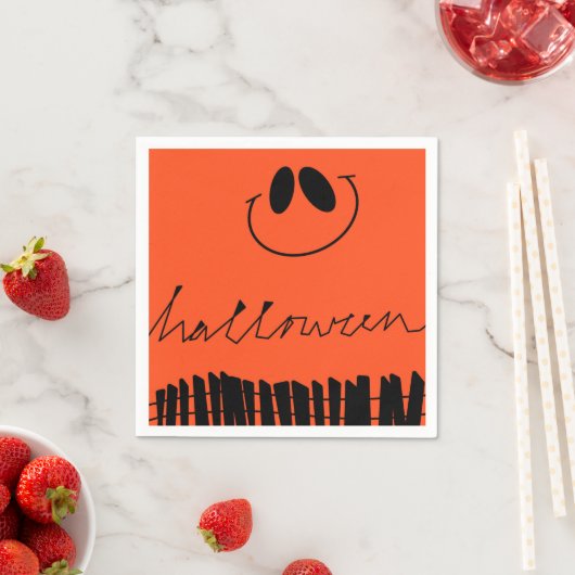 Halloween design op sinaasappel servet (Insitu)