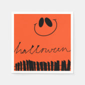 Halloween design op sinaasappel servet (Voorkant)