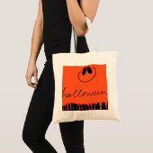 Halloween design op sinaasappel tote bag (Voorkant (product))