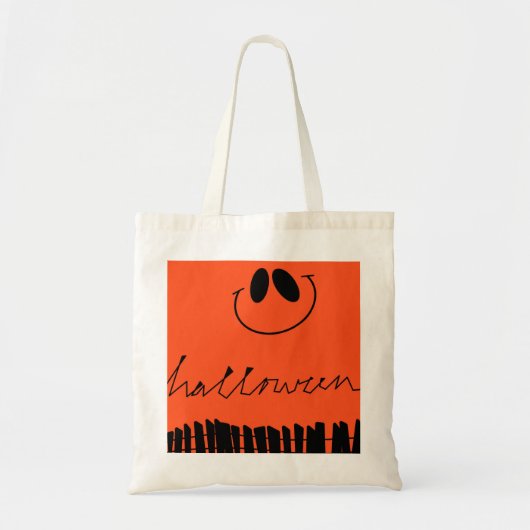 Halloween design op sinaasappel tote bag (Voorkant)