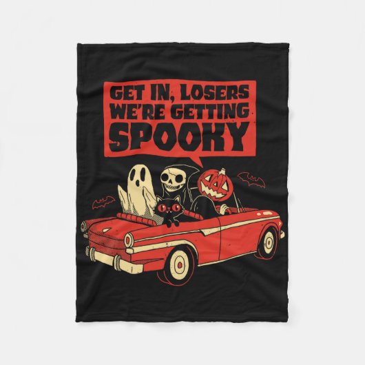 Halloween Design Skeleton Pumpkin Ghost Get in Los Fleece Deken (Voorkant)