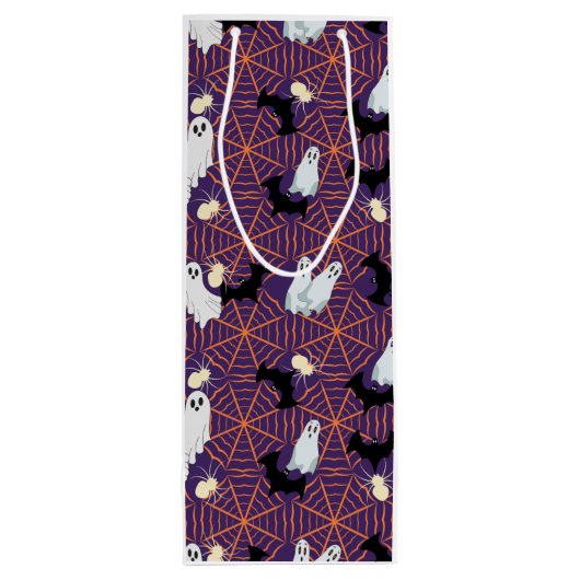 Halloween Design Wijn Cadeautas (Achterkant)