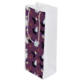 Halloween Design Wijn Cadeautas (Voorkant Gekanteld)