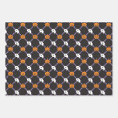 Halloween Designer Fun, Skulls & Pumpkins Inpakpapier Vel (Voorkant 3)