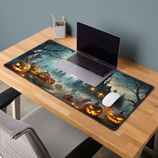 Halloween Desk Mat – Spooky Schattigee geesten, po (Kantoor 2)