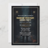 Halloween Detective Murder Mystery Dinner Party Kaart (Voorkant)