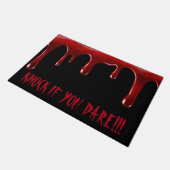 Halloween deurmat - Klop als je durft!!! (Schuin)
