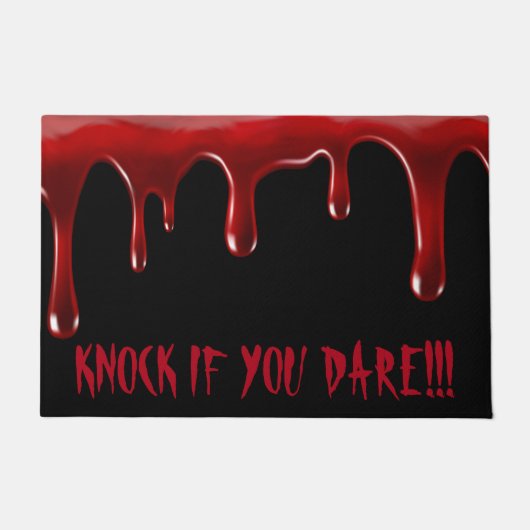 Halloween deurmat - Klop als je durft!!! (Voorkant)