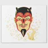  Halloween Devil Head #2 Cadeaupapier (Vlak)