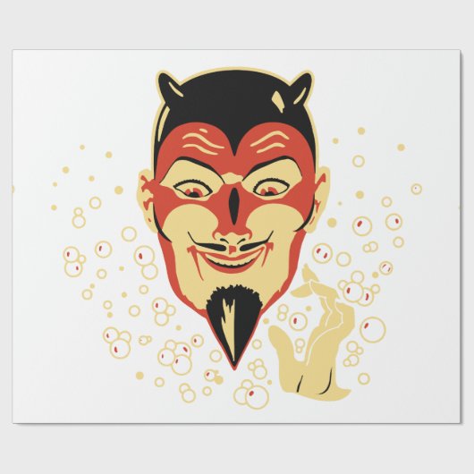 Halloween Devil Head #2 Cadeaupapier (Vlak)
