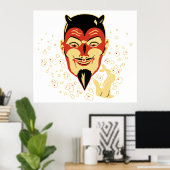  Halloween Devil Head #2 Poster (Thuiskantoor)