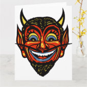  Halloween Devil Head Kaart (Gele Bloem)