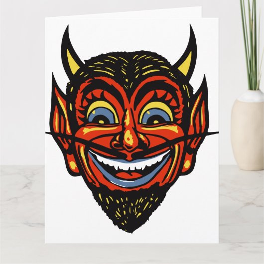  Halloween Devil Head Kaart (Voorkant)
