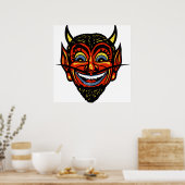  Halloween Devil Head Poster (Keuken)