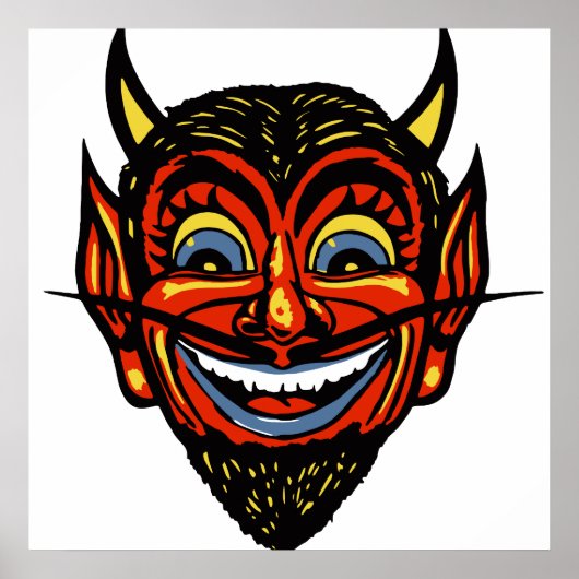  Halloween Devil Head Poster (Voorkant)