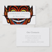  Halloween Devil Head Visitekaartje (Voorkant / Achterkant)